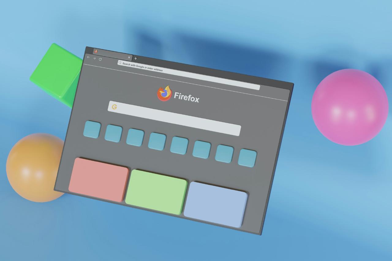 Abstract image of a floating web browser window
