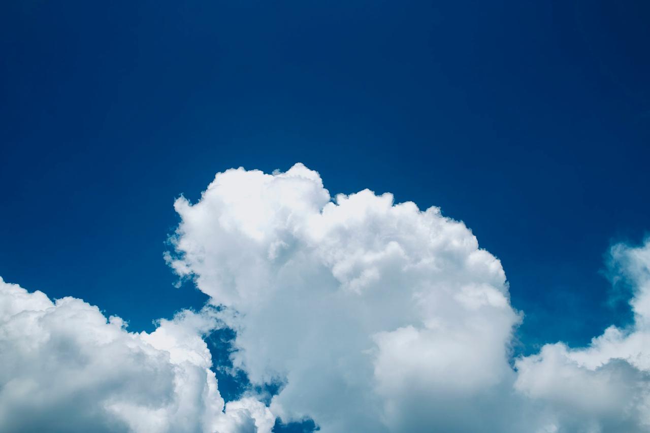 Photo of a blue sky and clouds