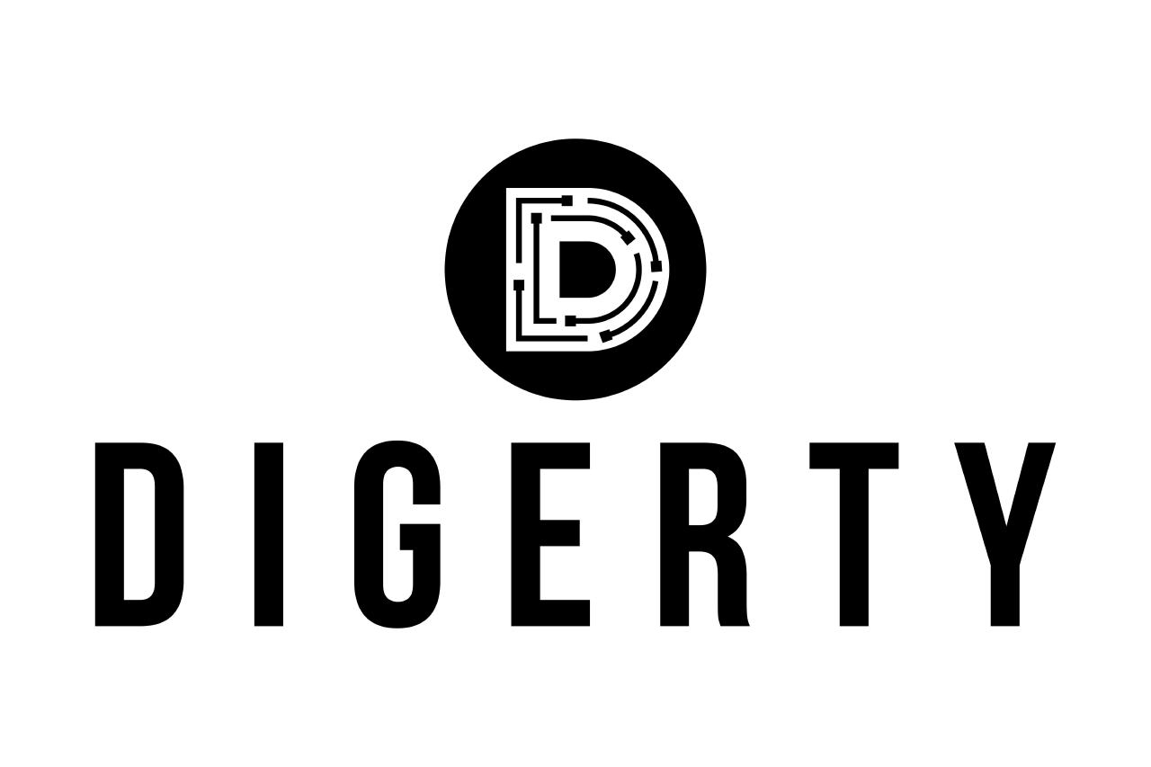 Digerty Logo, Black on White