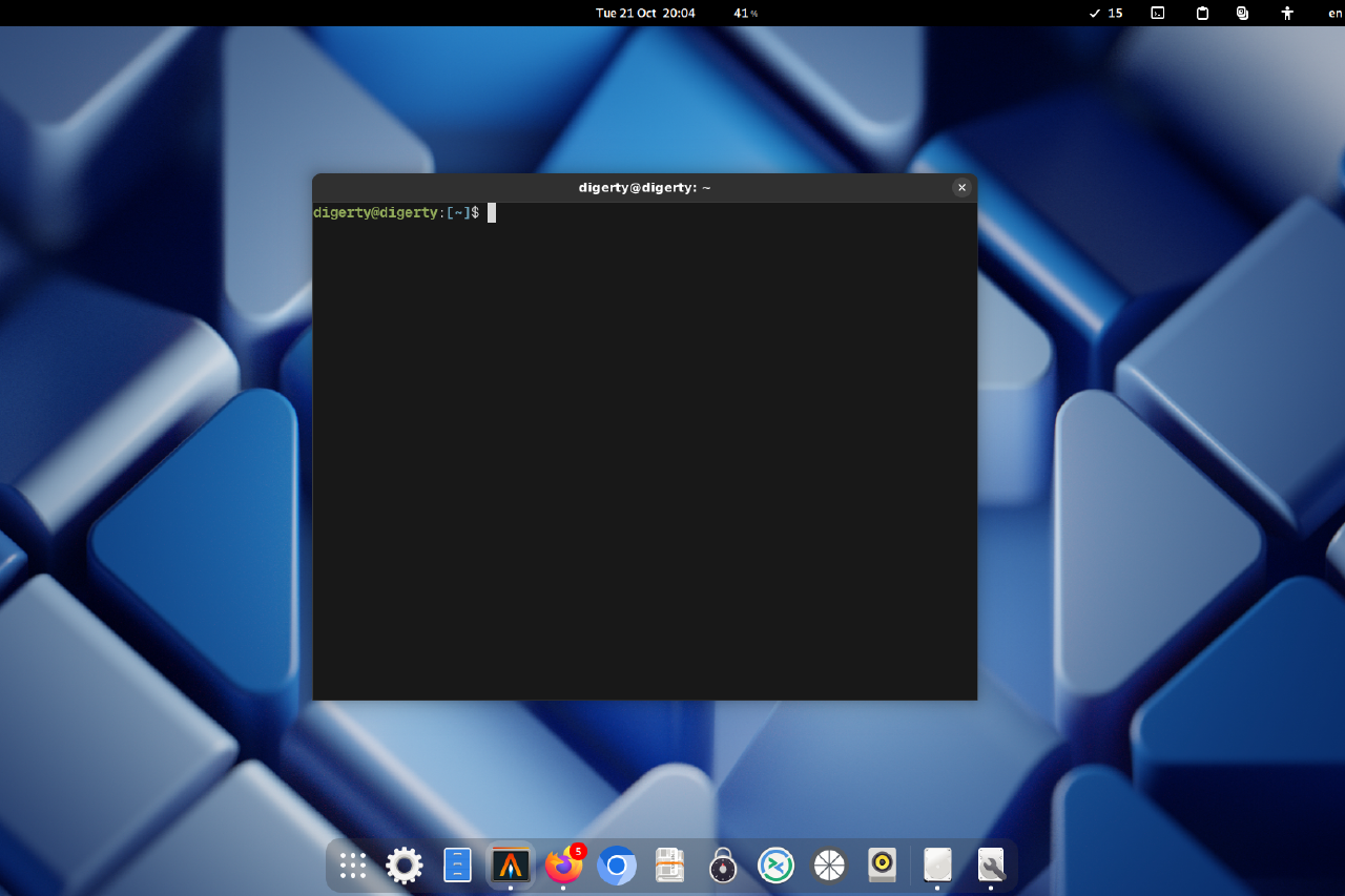 Screenshot of a terminal emulator on the GNOME desktop